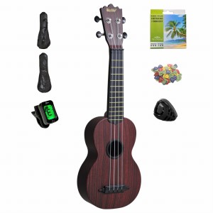 UKULELE SOPRANOWE Z KARBONU WU-21W/BK ZESTAW PROMO!