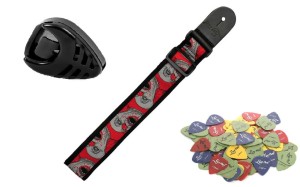 PASEK GITAROWY THW-504 RD+KOSTKI+GRATIS!