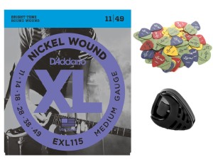 STRUNY DO GITARY ELEKTRYCZNEJ D'ADDARIO EXL 115+GRATIS!