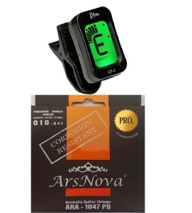 STRUNY DO GITARY AKUSTYCZNEJ ARA-1047+TUNER CT-1