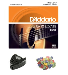STRUNY DO GITARY AKUSTYCZNEJ D'ADDARIO EJ 10 + GRATISY!