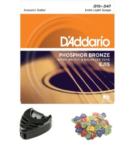 Struny do gitary akustycznej Daddario EJ15 10-47 + !