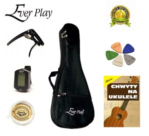ZESTAW AKCESORIÓW DO UKULELE TENOROWEGO+GRATIS!