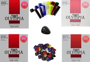 STRUNY DO GITARY ELEKTRYCZNEJ-RÓŻNE ROZMIARY+AKCESORIA