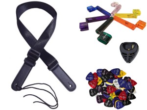 PROMO-PASEK DO UKULELE US-01BK + AKCESORIA