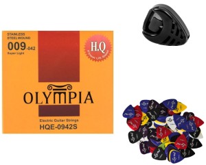 STRUNY DO GITARY ELEKTRYCZNEJ HQE-0942S-STALOWE + GRATIS