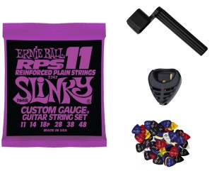 STRUNY DO GITARY ELEKTRYCZNEJ ERNIE BALL 2242 + AKCESORIA 