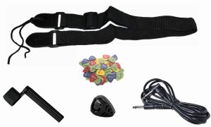 PROMO - PASEK DO GITARY + KABEL / PRZEWÓD 3M + KORBKA + 