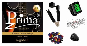 STRUNY DO GITARY ELEKTRYCZNEJ + AKCESORIA + GRATISY 