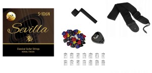 STRUNY DO GITARY KLASYCZNEJ SEVILLA  + AKCESORIA 