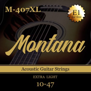 STRUNY DO GITARY AKUSTYCZNEJ MONTANA 10-47 - METALOWE