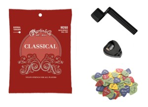 Struny do gitary klasycznej Martin M260 - ball end + AKCESORIA 