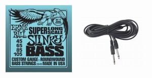 STRUNY DO GITARY BASOWER ERNIE BALL 2849 - LONG SCALE + KABEL 3M