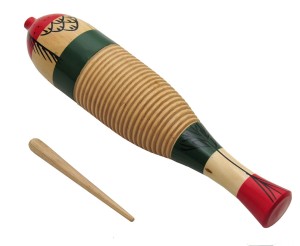 GUIRO DREWNIANE 32cm Z PAŁECZKĄ 