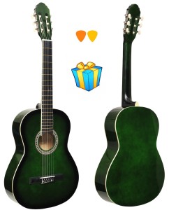 GITARA KLASYCZNA PRIMA CG-1 4/4 GREEN BURST + GRATIS 