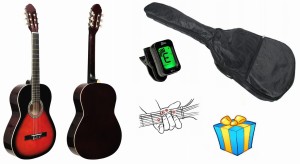 GITARA KLASYCZNA PRIMA CG-1 4/4 HEARD SUNBURST + POKROWIEC + TUNER + GRATIS