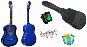 GITARA KLASYCZNA PRIMA CG-1 4/4 BLUE BURST + POKROWIEC + TUNER + GRATIS