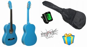GITARA KLASYCZNA PRIMA CG-1 3/4 SKY BLUE + POKROWIEC + TUNER + GRATIS