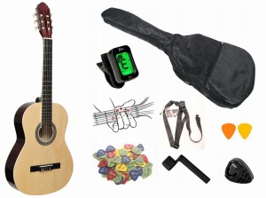 GITARA KLASYCZNA PRIMA CG-1 4/4 NA + POKROWIEC + TUNER + ZAWIESIE + GRATIS
