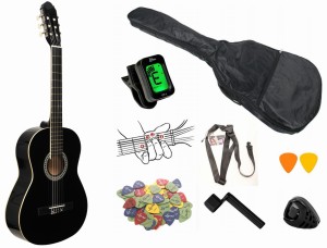 GITARA KLASYCZNA PRIMA CG-1 3/4 BK + POKROWIEC + TUNER + ZAWIESIE + GRATIS