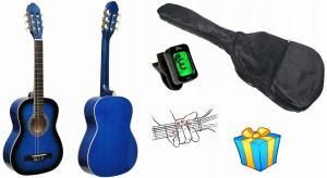 GITARA KLASYCZNA PRIMA CG-1 1/4 BLUE BURST + POKROWIEC + TUNER + GRATIS 