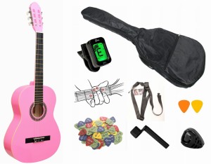 GITARA KLASYCZNA PRIMA CG-1 1/4 PINK + POKROWIEC + TUNER + ZAWIESIE + GRATIS  