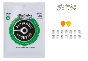 STRUNY DO GITARY AKUSTYCZNEJ 12-STR  MARTIN MA-180S 10-47 BRONZE + GRATIS