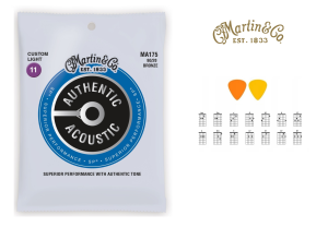 STRUNY DO GITARY AKUSTYCZNEJ MARTIN MA-175 11-52 + GRATISY  