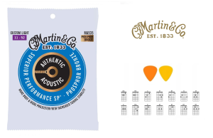 STRUNY DO GITARY AKUSTYCZNEJ MARTIN MA-535 11-52 + GRATISY