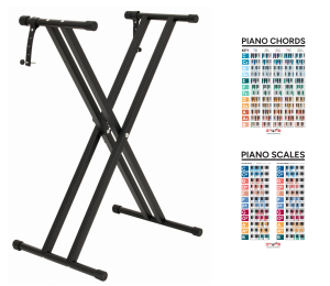 STATYW NA KEYBOARD / STOJAK POD KLAWISZ - PODWÓJNY X4 + GRATIS