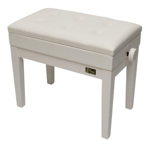 ŁAWA DO PIANINA ZE SCHOWKIEM PRIMA PB-300 WH/WH GLOSS
