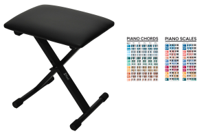 STOŁEK DO KEYBOARDU ŁAWA SIEDZISKO - PRIMA PKB-100 BK + GRATIS