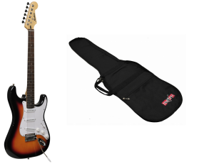 GITARA ELEKTRYCZNA STRATOCASTER MONTANA ST-1SB + POKROWIEC 