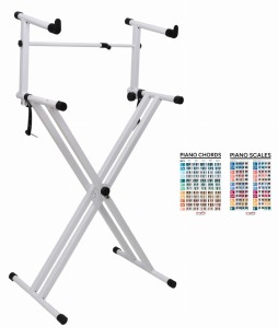 STATYW / STOJAK POD KEYBOARD PIANINO ORGANY PODWÓJNY - X4 + DOSTAWKA X1