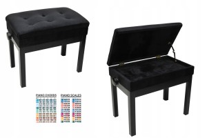 ŁAWA PBV-300 PIANINOWA WELUROWA PIKOWANA ZE SCHOWKIEM