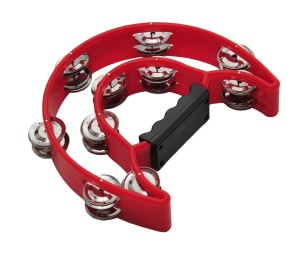 tamburyn dwurzędowy podwójny czerwony głośny, 20 par talerzyków