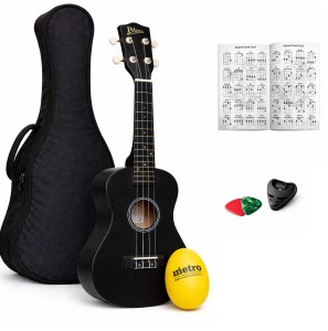 ukulele koncertowe drewniane Prima PUC-BK + pokrowiec + gratisy