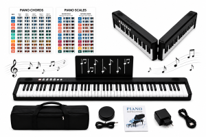 Składane Pianino Cyfrowe 88 Klawiszy Bluetooth MIDI USB