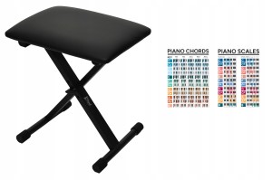 STOŁEK DO KEYBOARDU PKB-100 BK ŁAWA SIEDZISKO + GRATIS