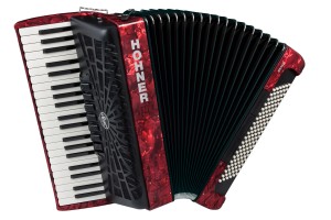 AKORDEON HOHNER BRAVO III 120 CZERWONY + POKROWIEC+ PASY NOŚNE