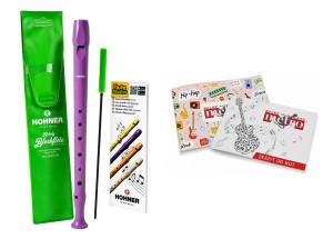Flet prosty sopranowy do szkoły hohner 9508 malve - lawendowy + zeszyt