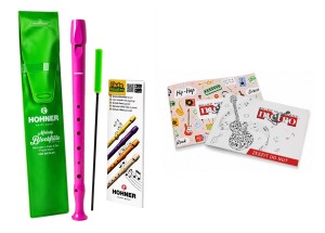 Flet prosty sopranowy do szkoły hohner 9508 violet - fioletowy + zeszyt