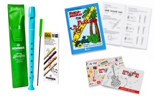 Flet prosty sopranowy do szkoły hohner 9508 light blue + samouczek + zeszyt