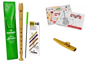 Flet sopranowy do szkoły hohner 95083 szkolny + kazoo + zeszyt