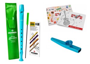 Flet prosty sopranowy do szkoły hohner 9508 light blue + kazoo + zeszyt