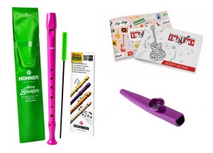 Flet prosty sopranowy do szkoły hohner 9508 violet + kazoo + zeszyt