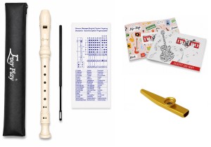 Flet prosty sopranowy barokowy szkolny Ever Play HY-26 WH + kazoo + zeszyt