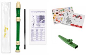 Flet prosty sopranowy barokowy szkolny Ever Play HY-228 GR + kazoo + zeszyt