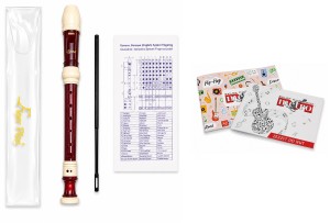 Flet prosty sopranowy barokowy szkolny Ever Play HY-228 RED + zeszyt
