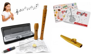 FLET DREWNIANY SZKOLNY / RENESANSOWY / TWARDY FUTERAŁ 27g + KAZOO + ZESZYT